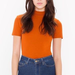 American Apparel Mock-Neck Tee